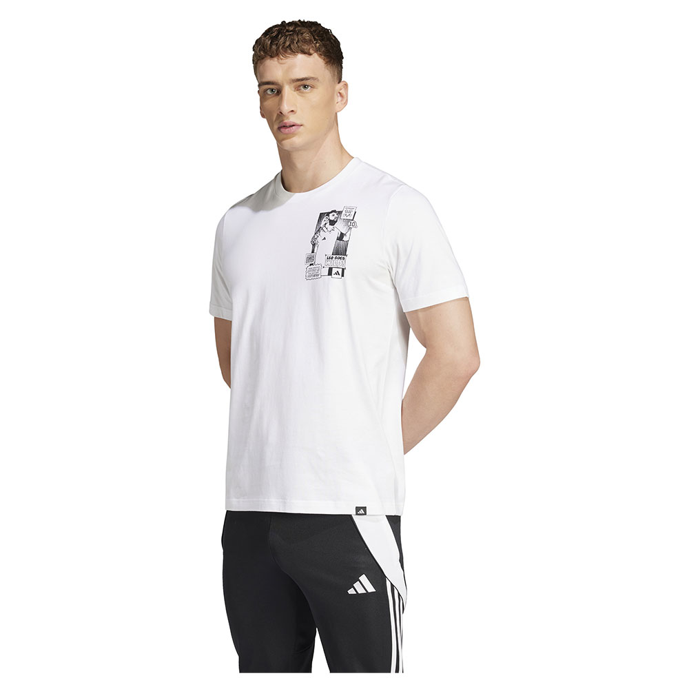 Adidas Messi Icon Graphic Short Sleeve T-shirt Weiß S Mann von Adidas