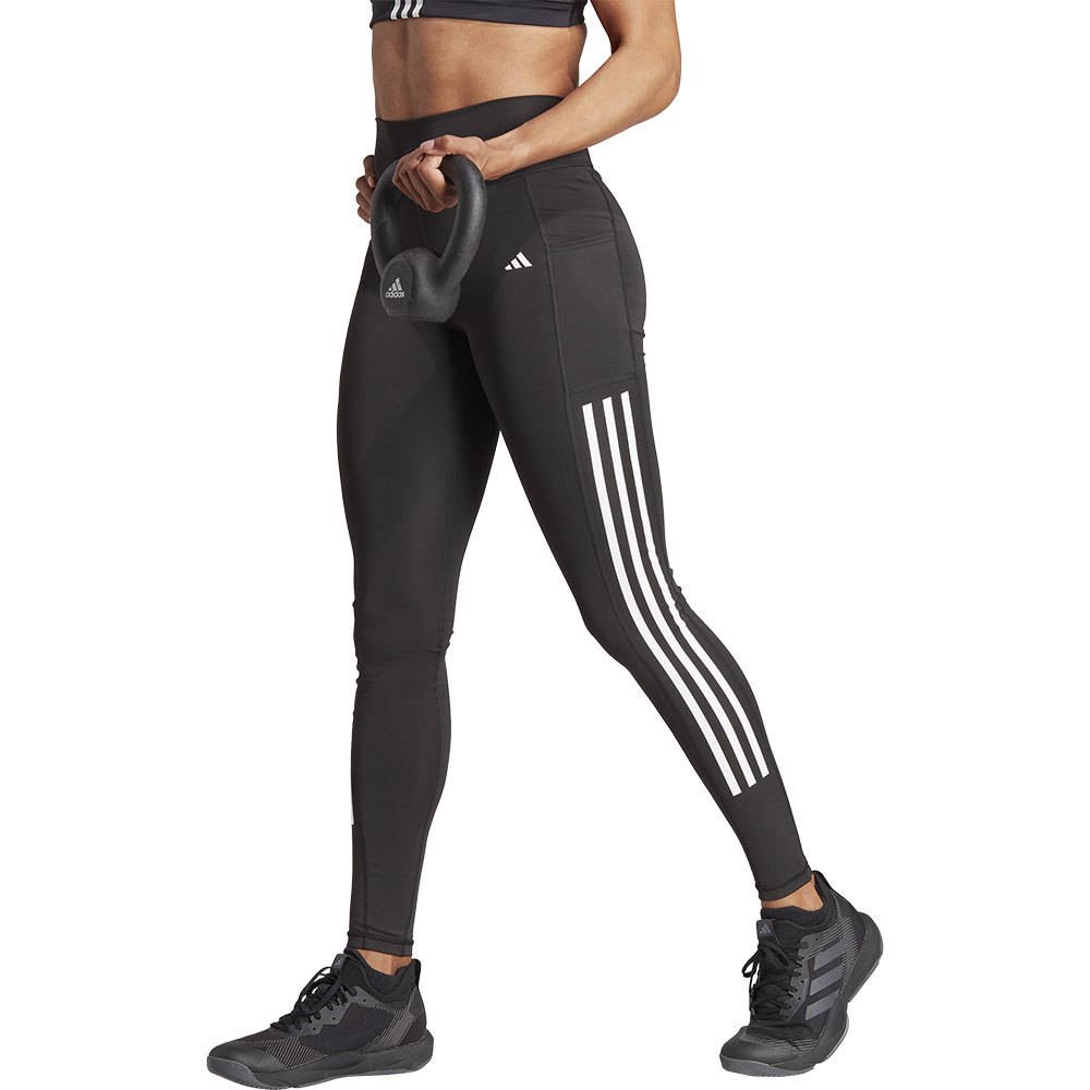 Adidas Opt 3 Stripes Leggings Schwarz XL Frau von Adidas