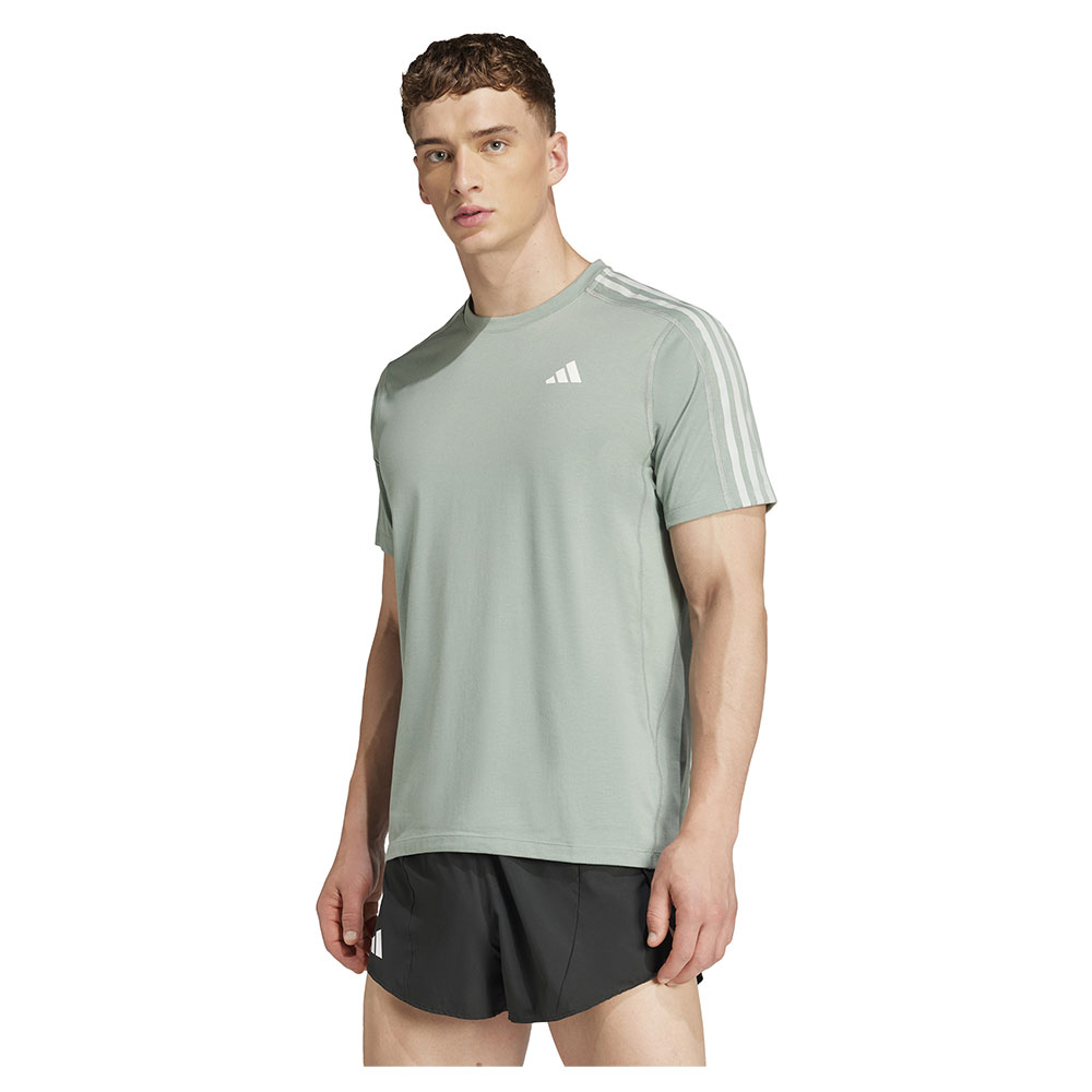 Adidas Own The Run 3 Stripes Short Sleeve T-shirt Grau M / Regular Mann von Adidas