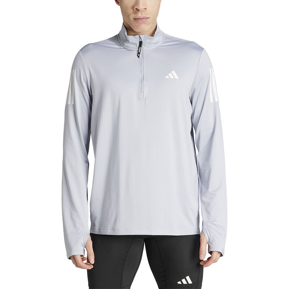 Adidas Own The Run Base Half Zip Sweatshirt Grau L / Regular Mann Adidas Own The Run Base Half Zip Sweatshirt Grau L / Regular Mann von Adidas