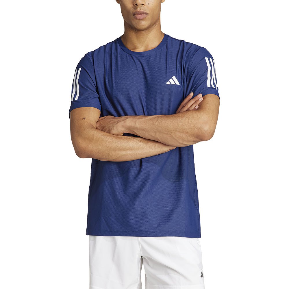 Adidas Own The Run Base Short Sleeve T-shirt Blau S / Regular Mann von Adidas