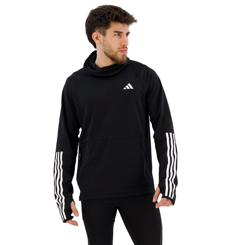 Adidas Own The Run Excite 3 Stripes Hoodie Schwarz L / Regular Mann von Adidas