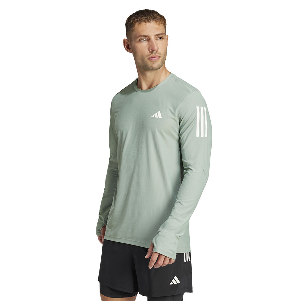 Adidas Own The Run Long Sleeve T-shirt Grau L / Regular Mann von Adidas