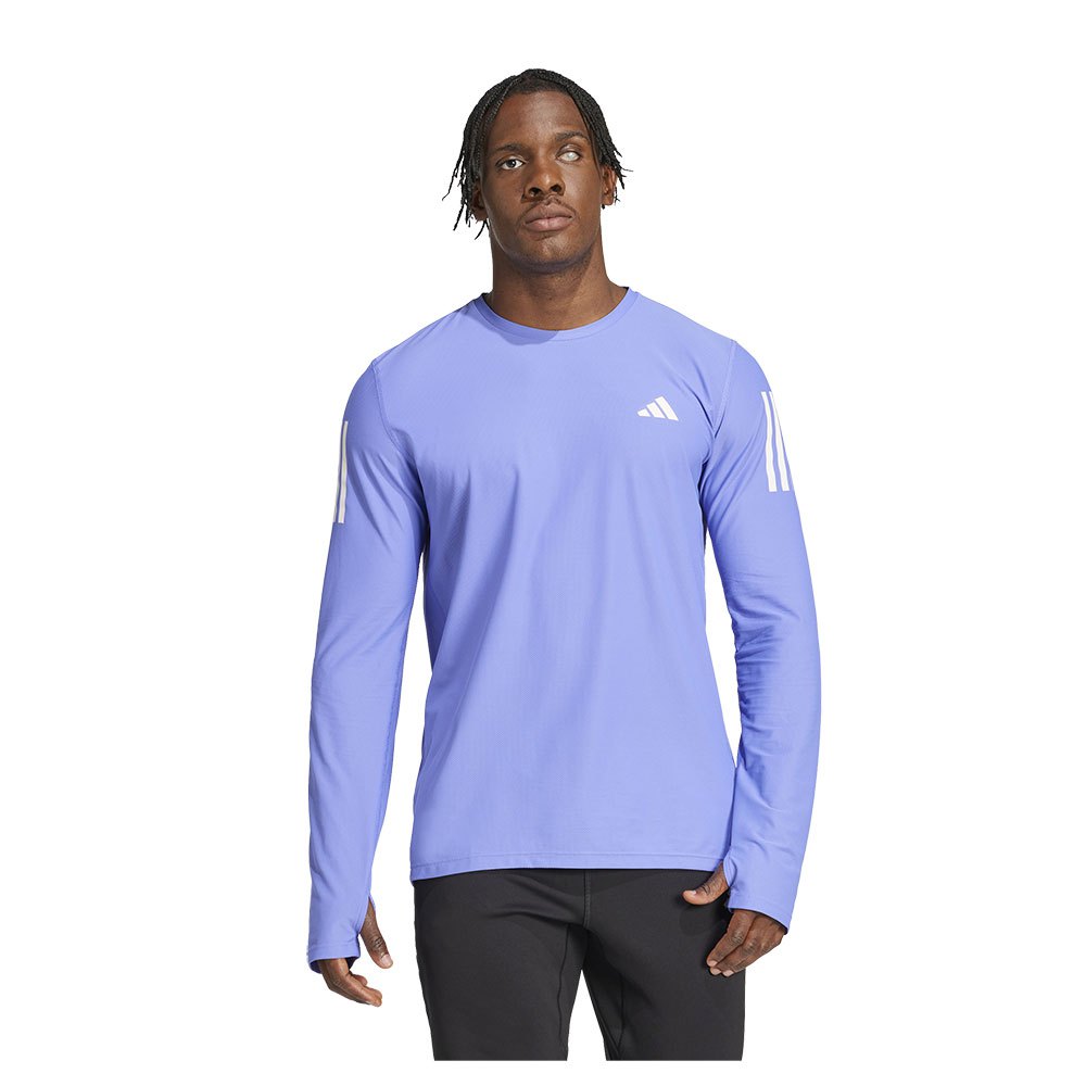 Adidas Own The Run Long Sleeve T-shirt Blau XL / Regular Mann von Adidas