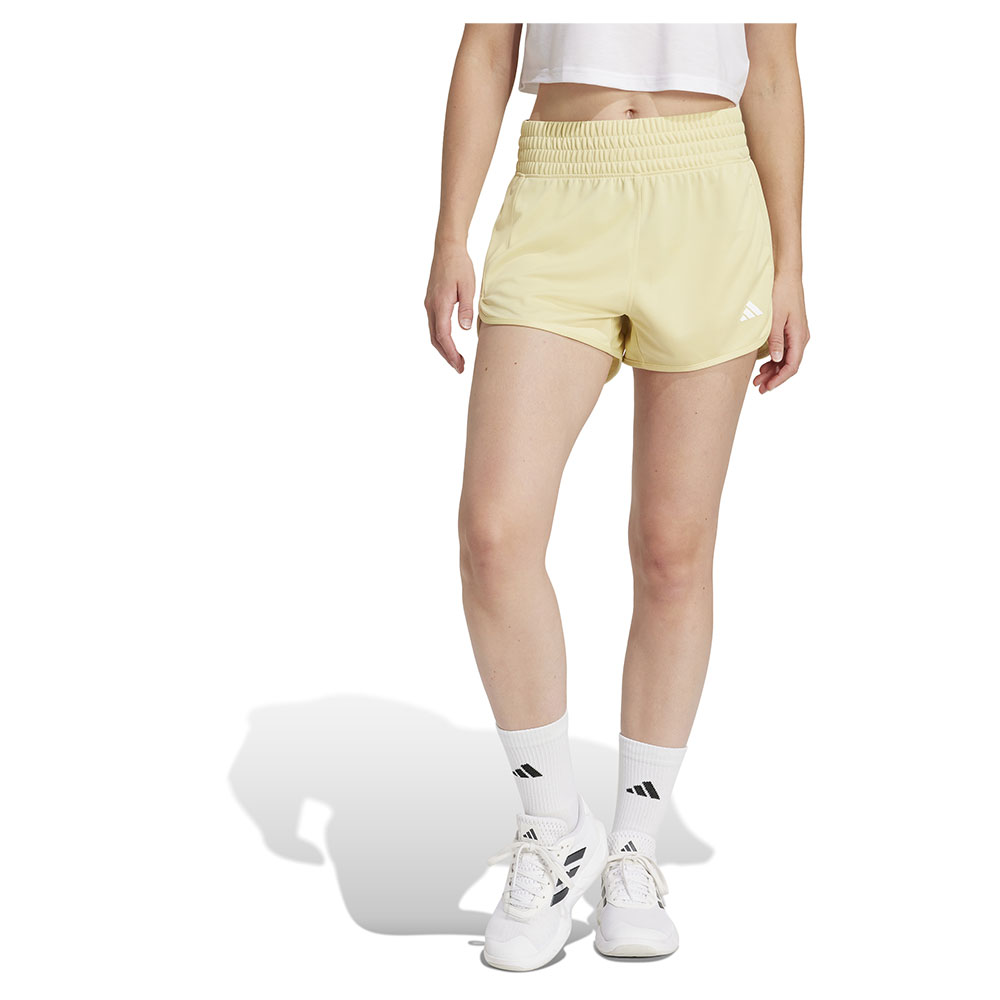 Adidas Pacer Essentials Knit High Rise 5´´ Shorts Gelb XL Frau Adidas Pacer Essentials Knit High Rise 5´´ Shorts Gelb XL Frau von Adidas