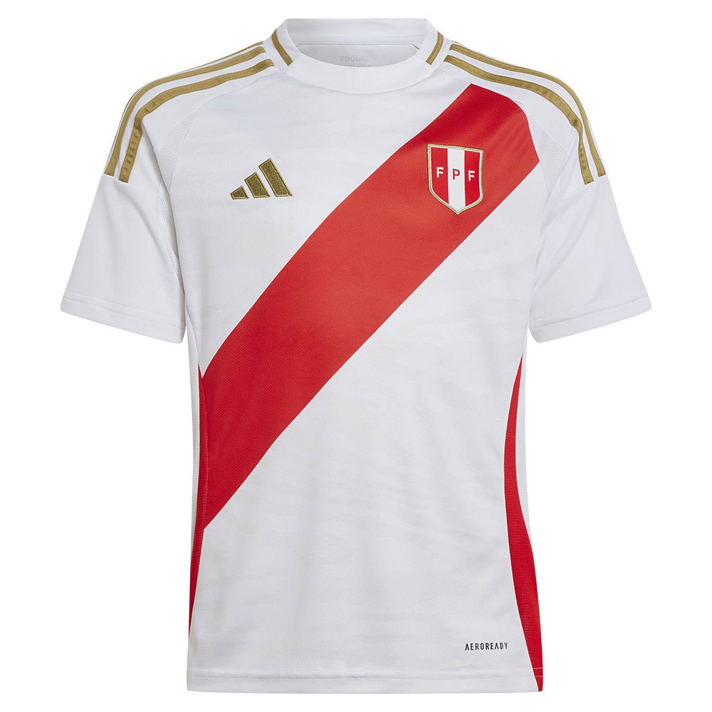 Adidas Peru 23/24 Junior Short Sleeve T-shirt Home Weiß 9-10 Years von Adidas