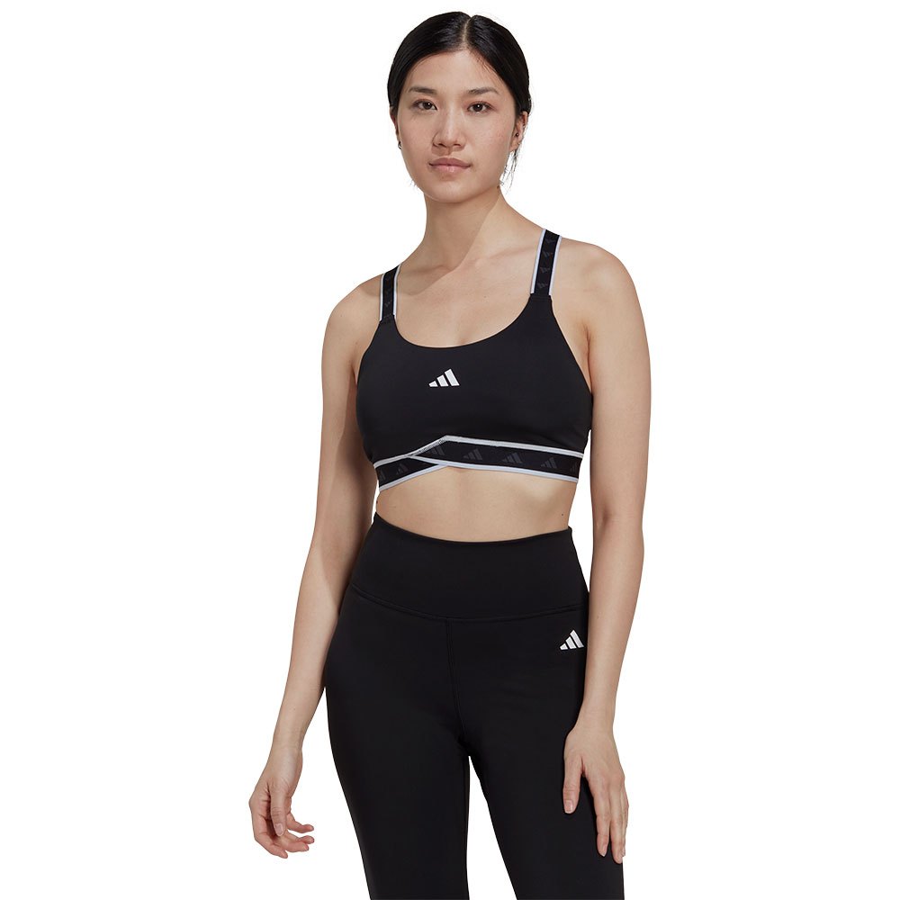 Adidas Powerimpact Medium-support Techfit Sports Bra Schwarz M / AC Frau von Adidas