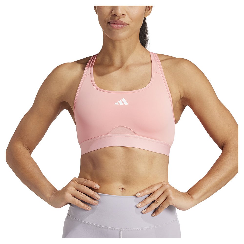 Adidas Powerreact Sports Bra Rosa S Frau von Adidas