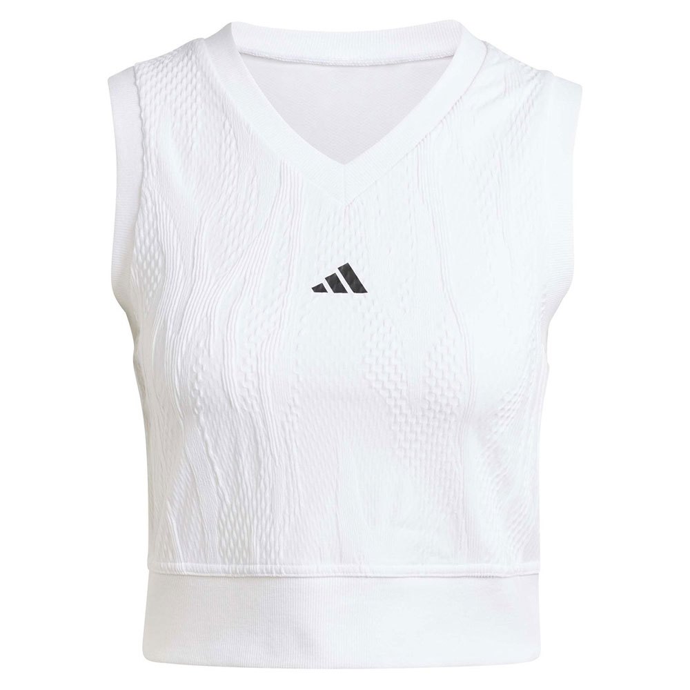 Adidas Pro Aeoready Crop Sleeveless T-shirt Weiß S Frau von Adidas