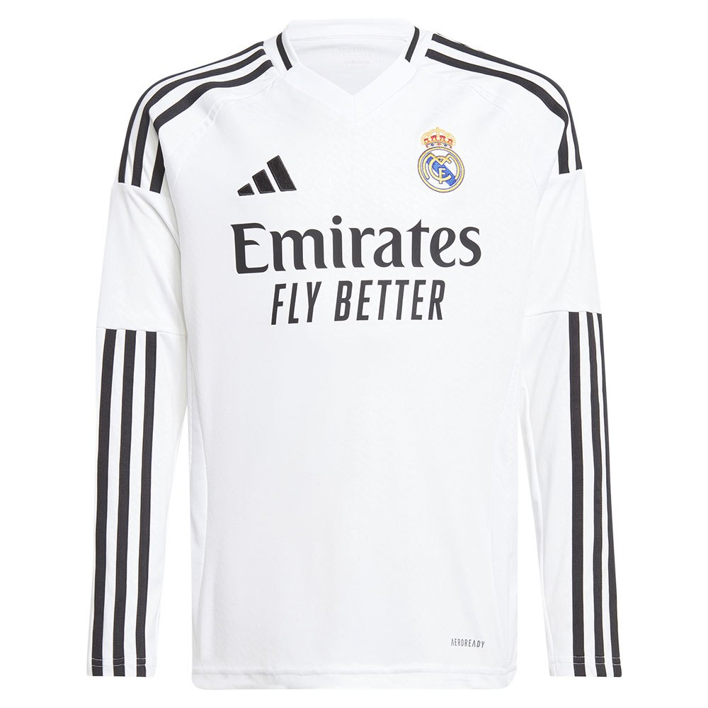 Adidas Real Madrid 24/25 Junior Home Long Sleeve T-shirt Weiß 7-8 Years von Adidas