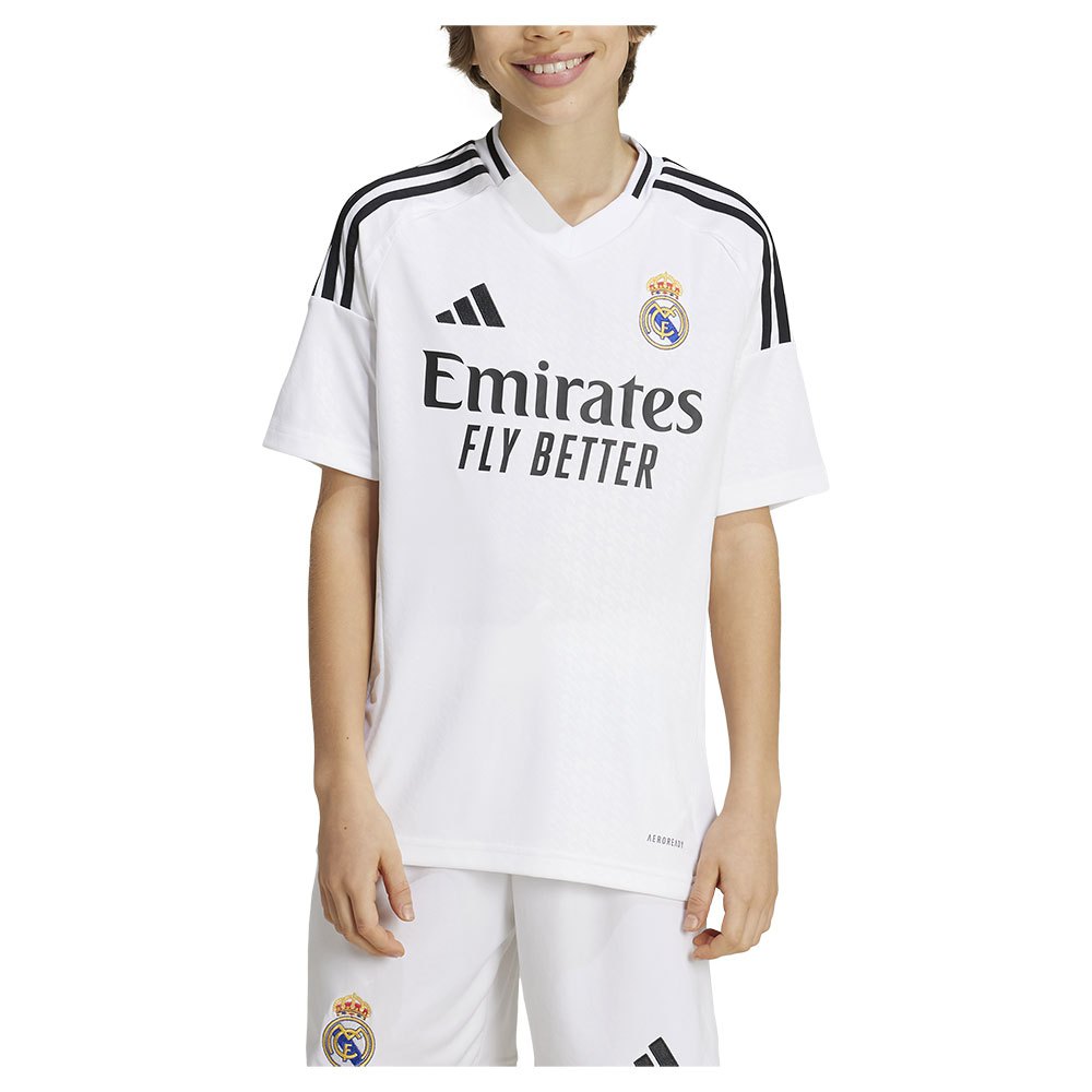Adidas Real Madrid 24/25 Junior Home Short Sleeve T-shirt Weiß 7-8 Years von Adidas
