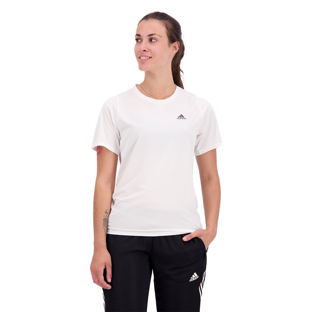 Adidas Run Icons Short Sleeve T-shirt Weiß M Frau von Adidas