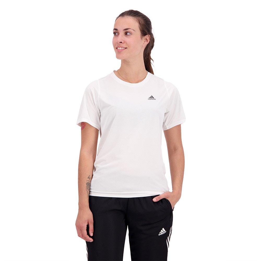 Adidas Run Icons Short Sleeve T-shirt Weiß XS Frau von Adidas