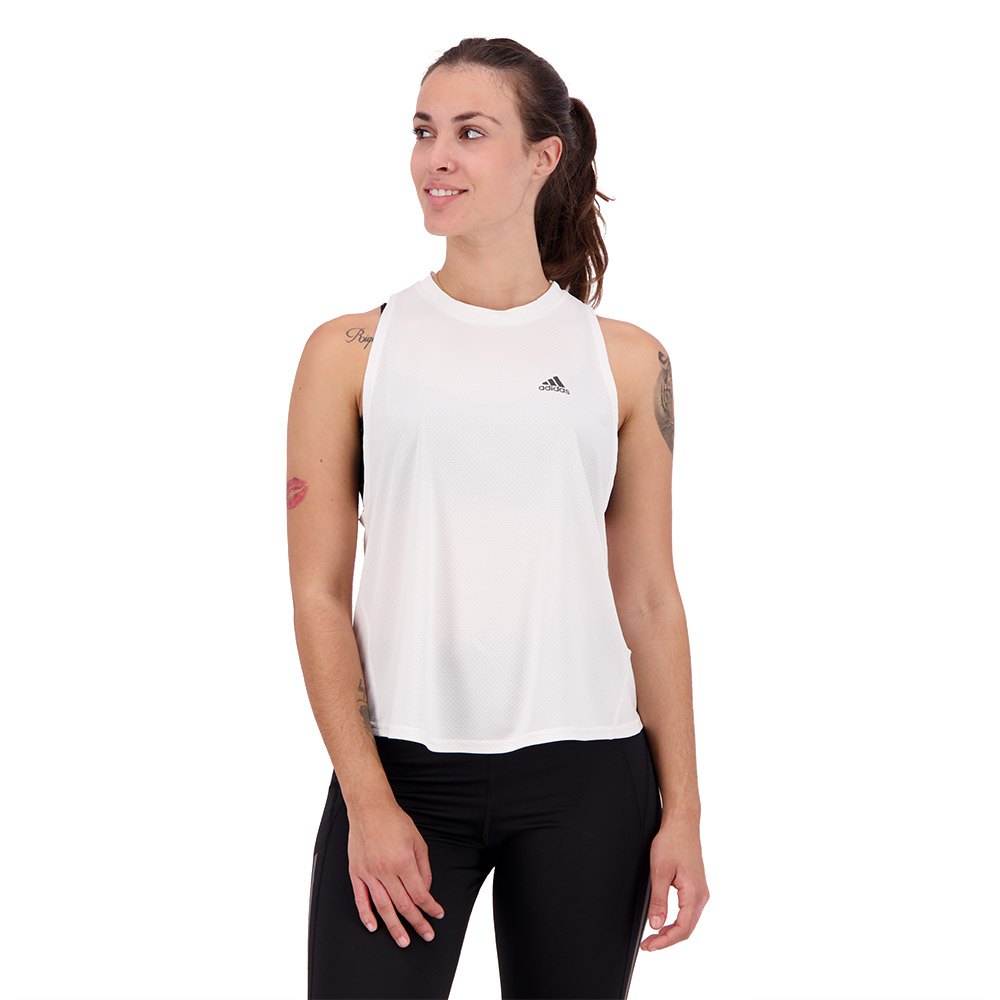 Adidas Run Icons Sleeveless T-shirt Weiß XL Frau von Adidas