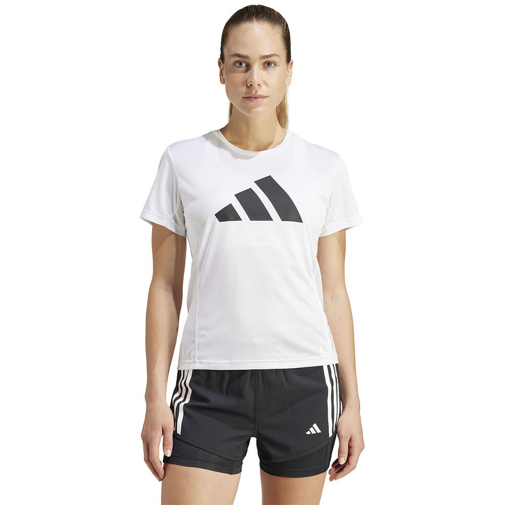 Adidas Run It Short Sleeve T-shirt Weiß M Frau von Adidas