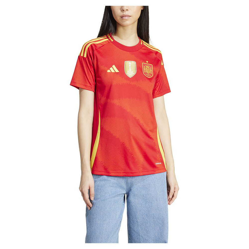 Adidas Spain 23/24 Home Woman Short Sleeve T-shirt Orange XS von Adidas