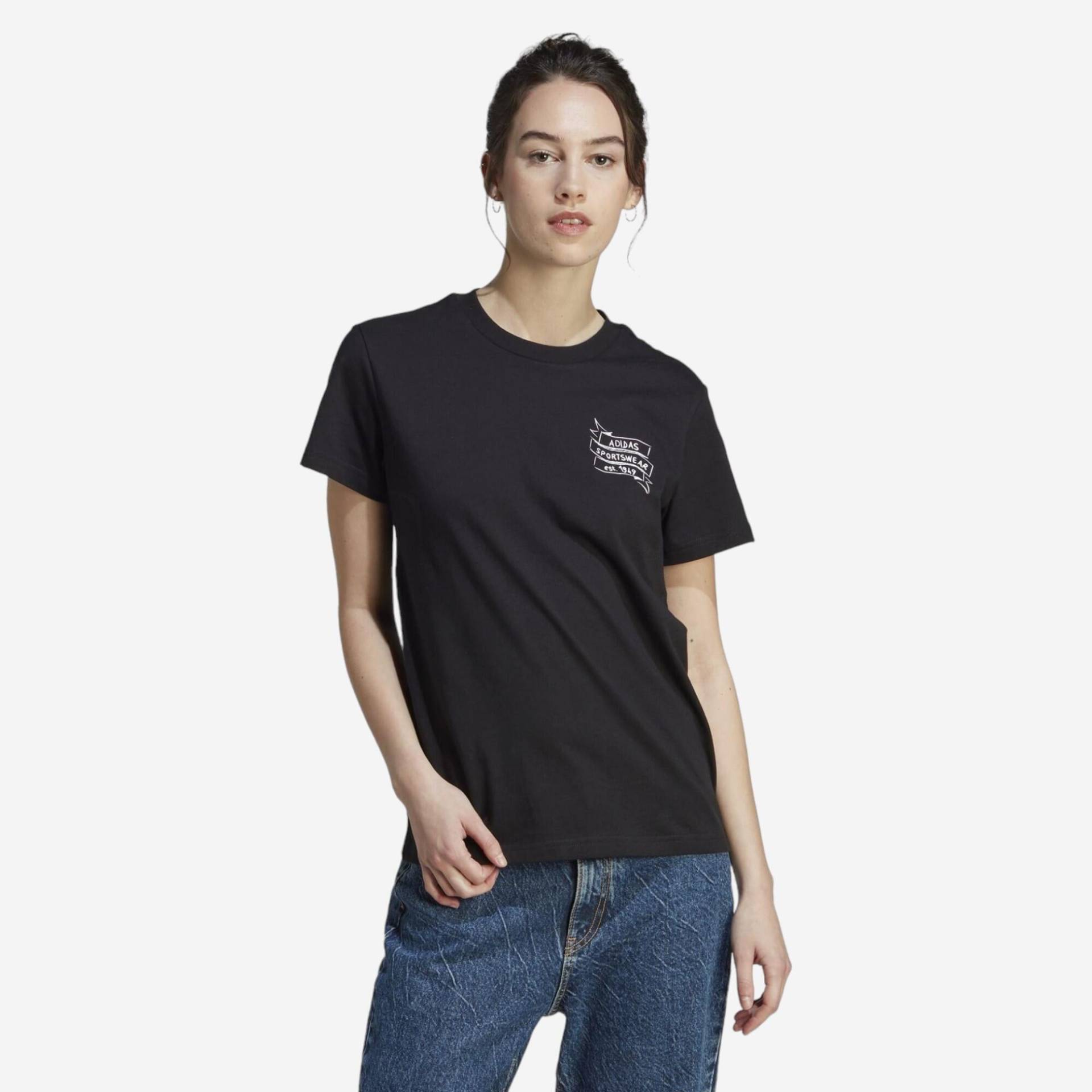 Adidas T-Shirt Damen - Brand Love schwarz von Adidas