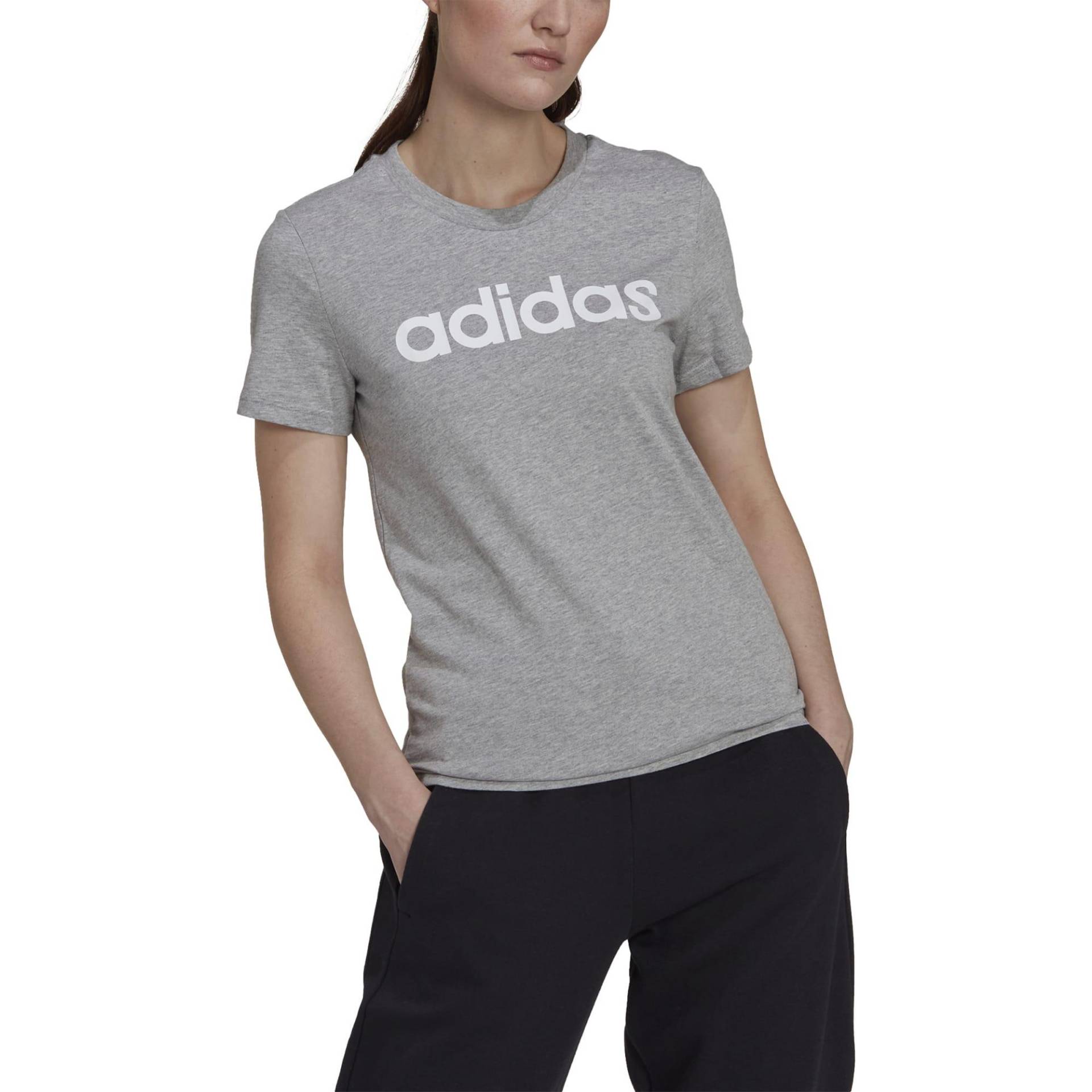 Adidas T-Shirt Damen - slim grau von Adidas