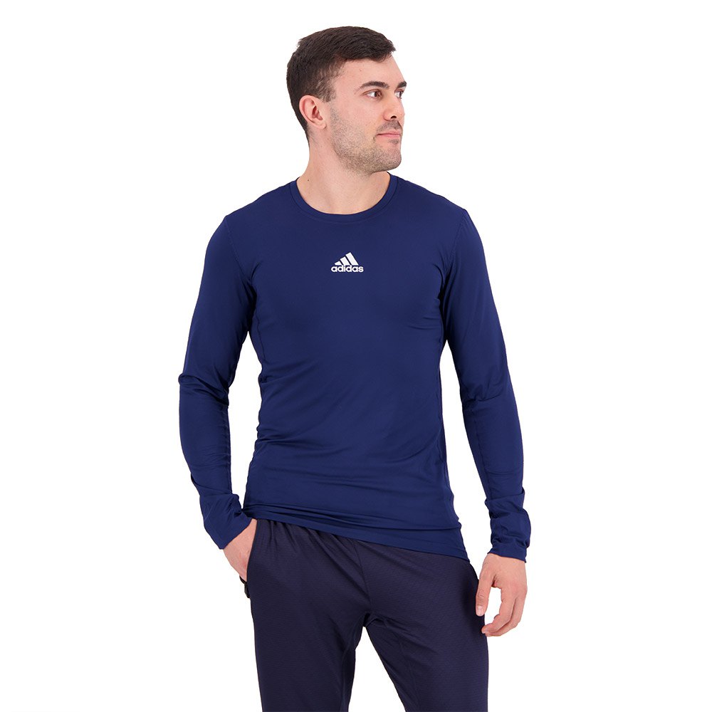 Adidas Tech-fit Long Sleeve T-shirt Blau S / Regular Mann von Adidas