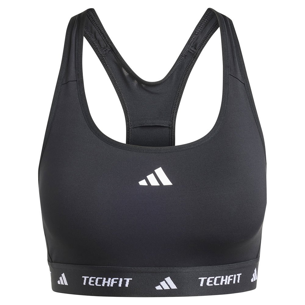 Adidas Techfit Medium Medium Impact Sports Bra Schwarz XL / AB Frau von Adidas