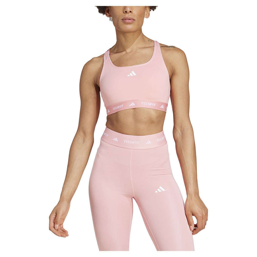 Adidas Techfit Medium Sports Bra Medium Support Rosa 2XL / AB Frau von Adidas