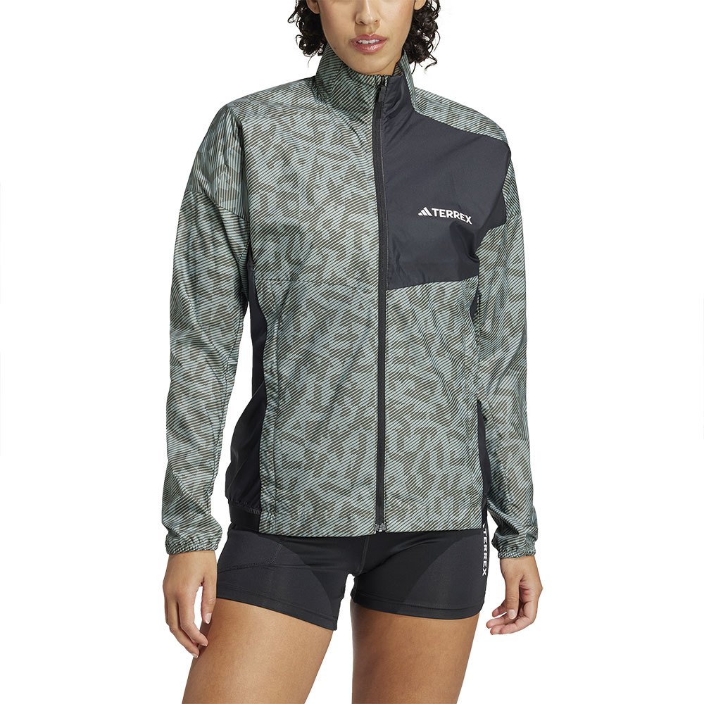 Adidas Terrex Trail Running Windbreaker Jacket Grau S Frau von Adidas