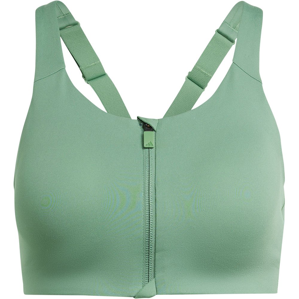 Adidas Tlrd Impact Luxe Zip Sports Bra High Support Grün 100 / C Frau von Adidas