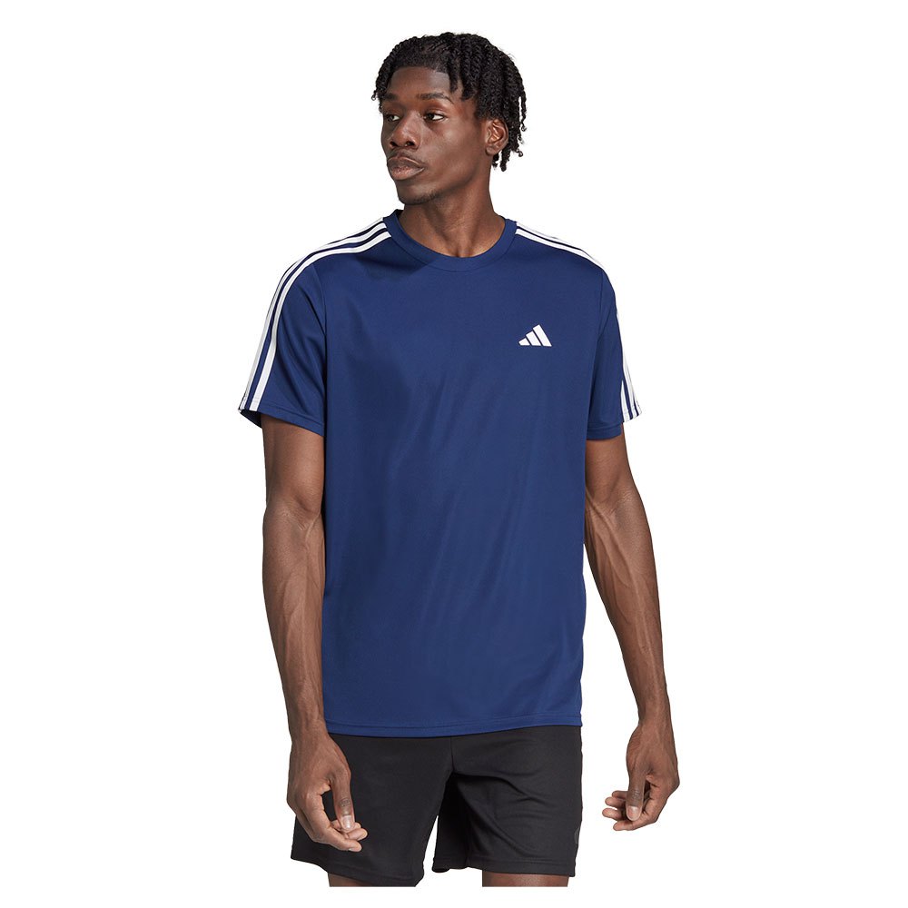 Adidas Tr-es Base 3s Short Sleeve T-shirt Blau 2XL / Regular Mann von Adidas