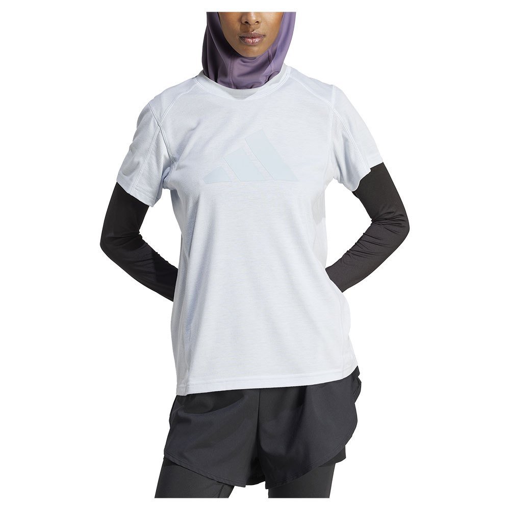 Adidas Train Essentials Logo Short Sleeve T-shirt Weiß M Frau von Adidas