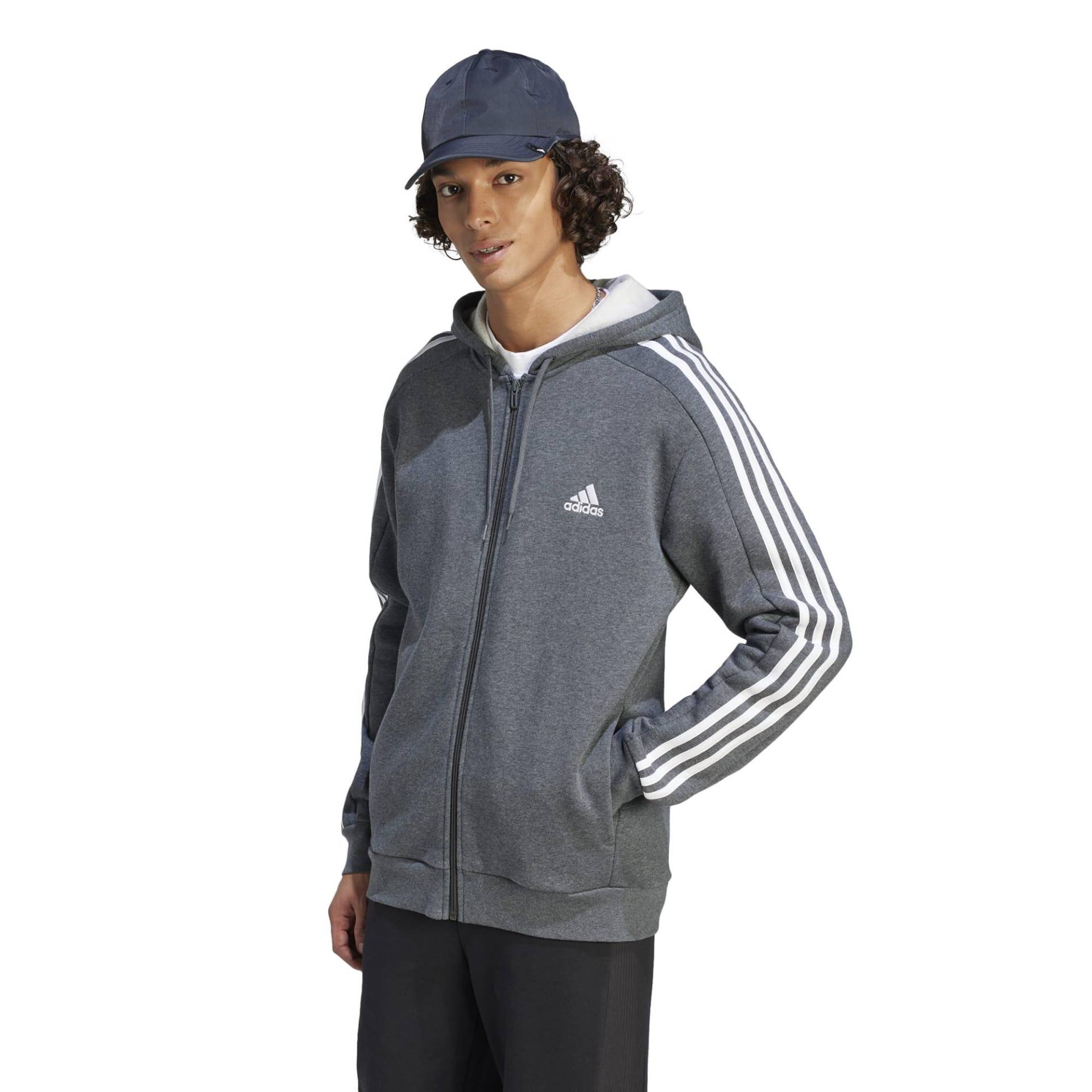 Adidas Trainingsjacke mit Kapuze Herren - grau von Adidas