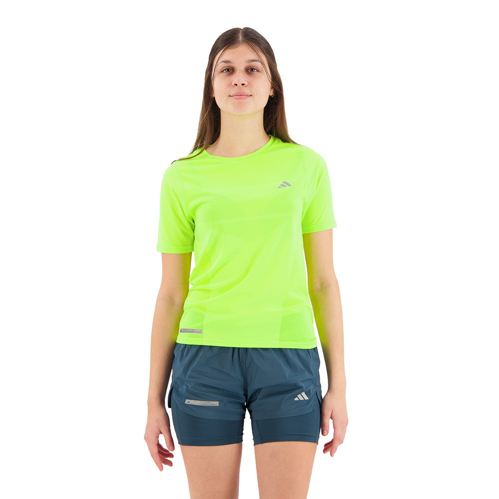 Adidas Ultimate Knit Short Sleeve T-shirt Gelb L Frau von Adidas