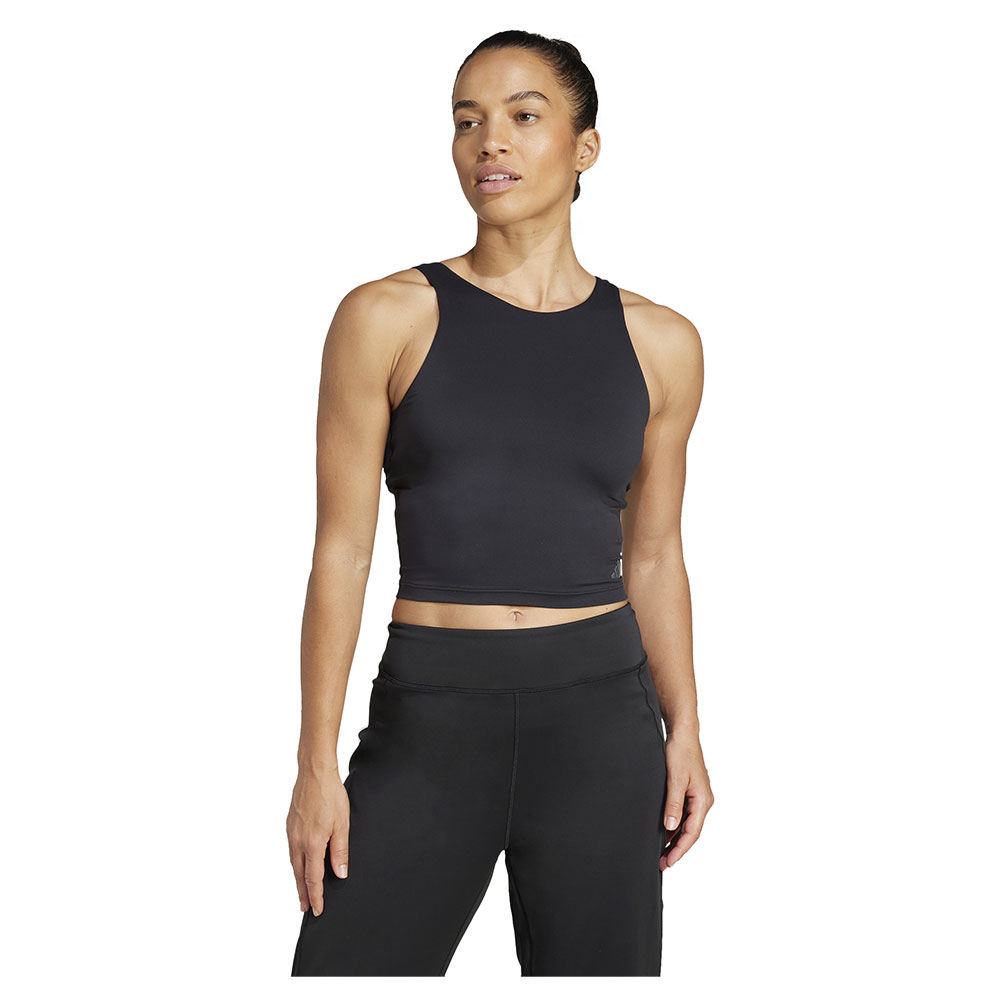 Adidas Yoga Crop Inner Shelf Bra Sports Top Schwarz XS Frau von Adidas