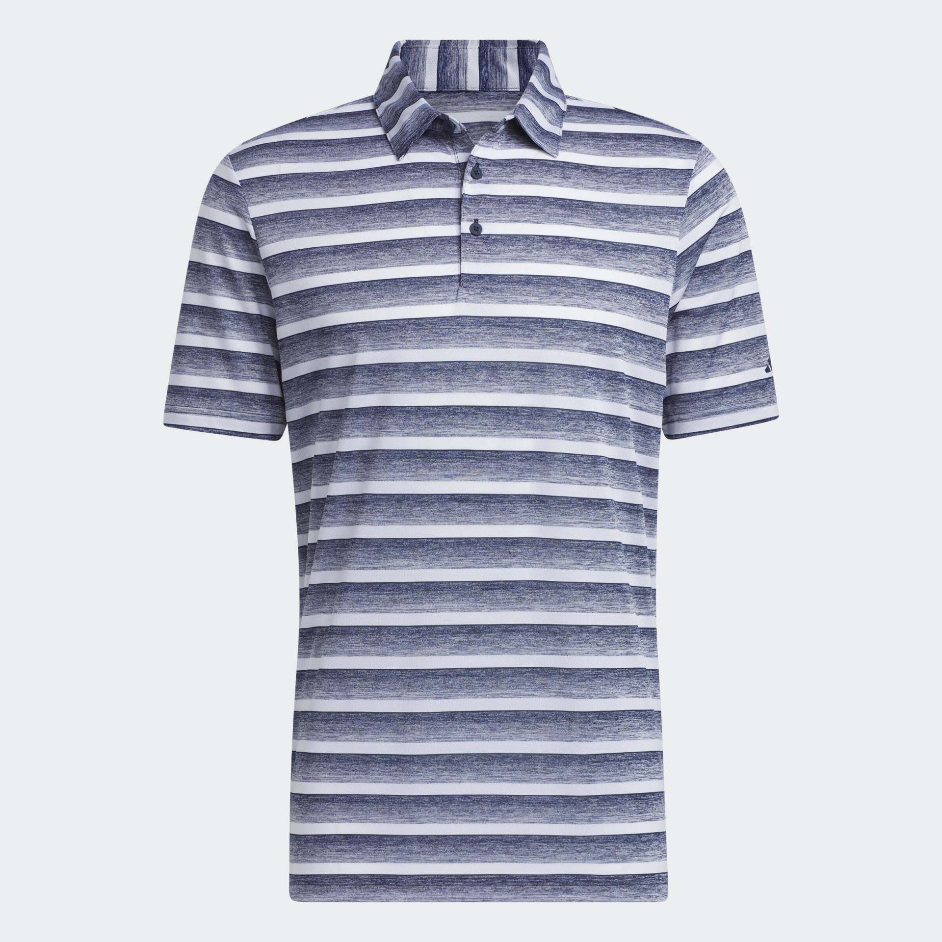 Herren Golf Poloshirt - ADIDAS weiß/blau gestreift Herren Golf Poloshirt - ADIDAS weiß/blau gestreift von Adidas