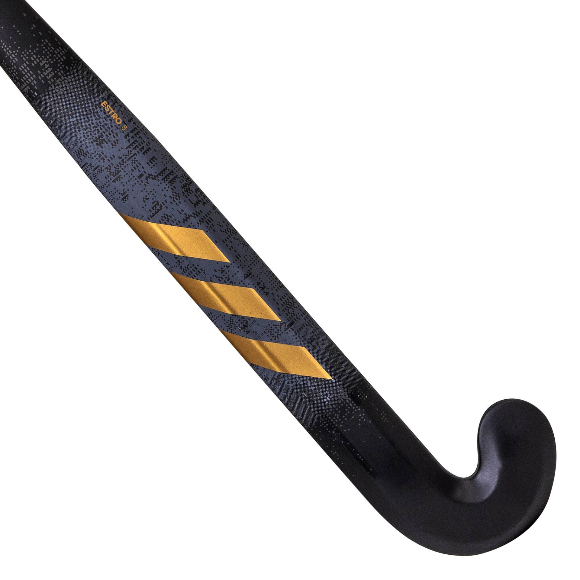 Jugendliche Feldhockeyschläger Glasfaser Mid Bow - Estro 8schwarz/gold von Adidas