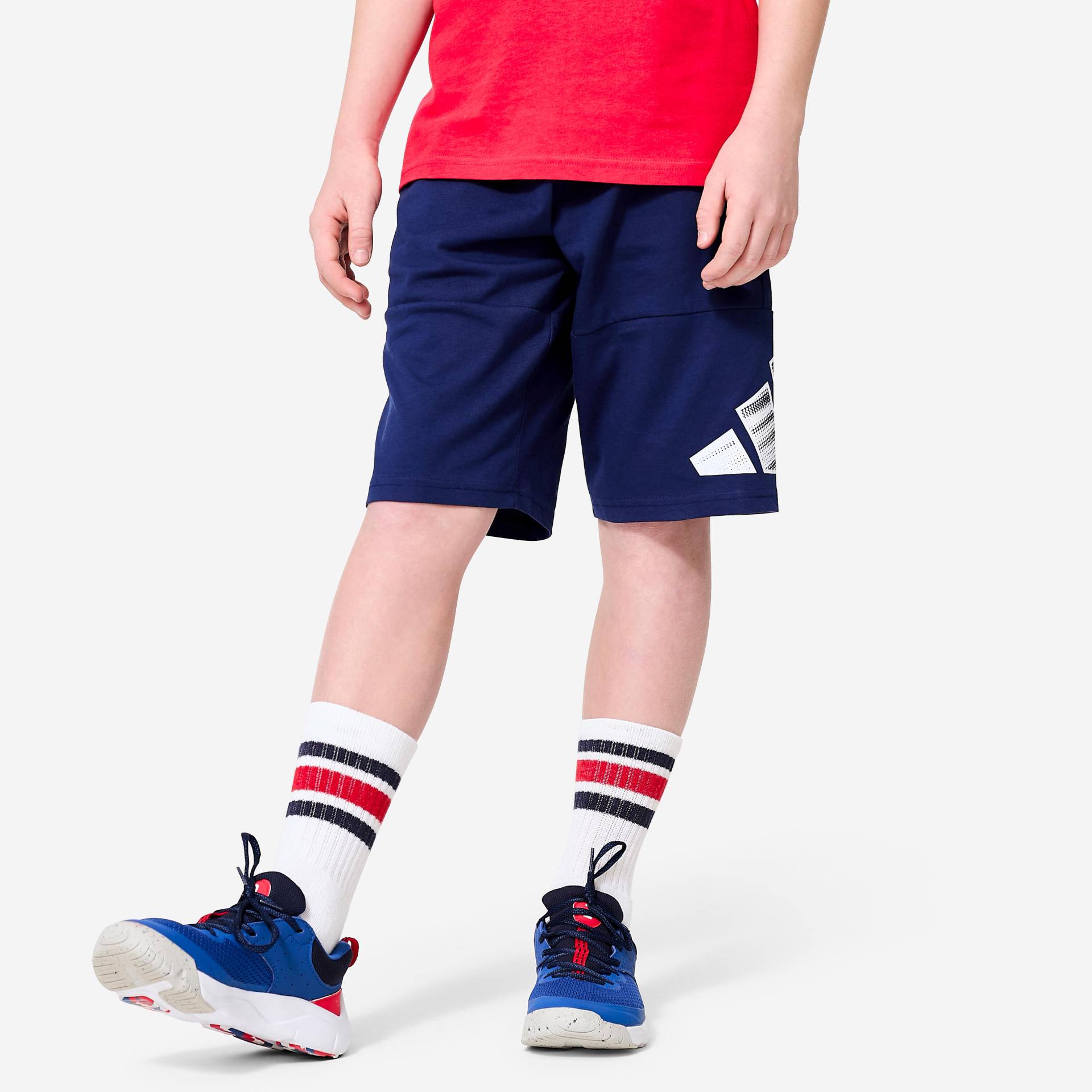 Shorts Kinder Baumwolle - marineblau von Adidas