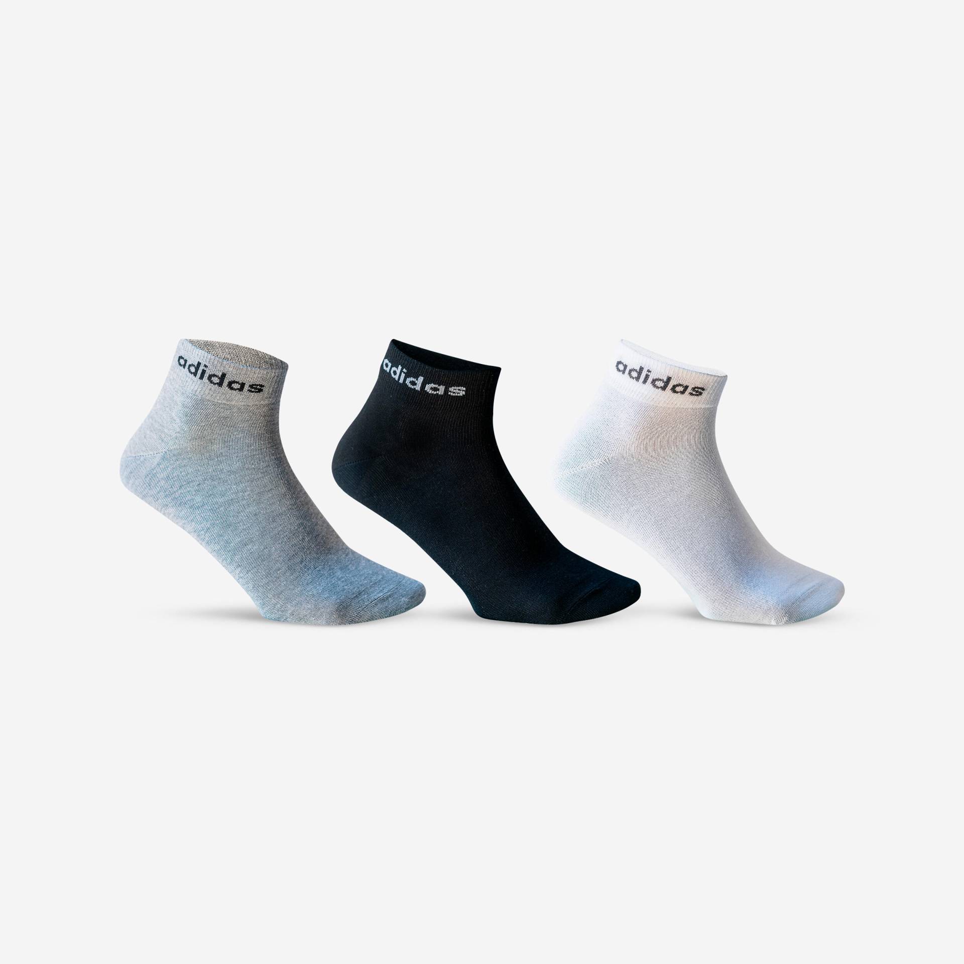 Tennissocken Mid 3er-Pack schwarz/weiss/grau von Adidas