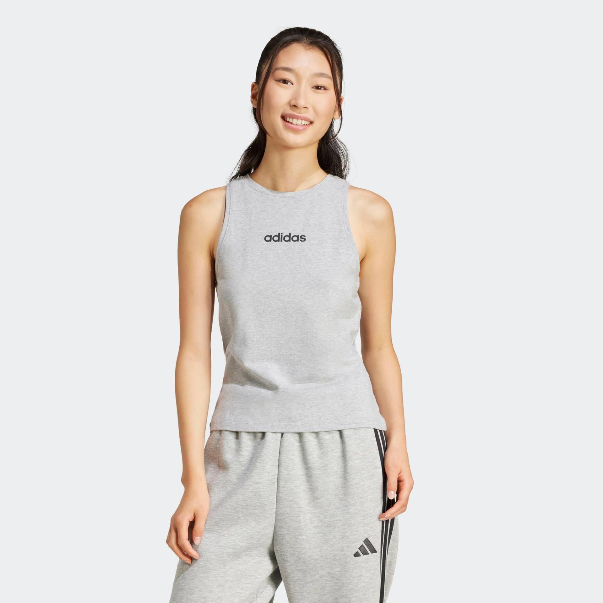 Top Damen Baumwolle - grau von Adidas