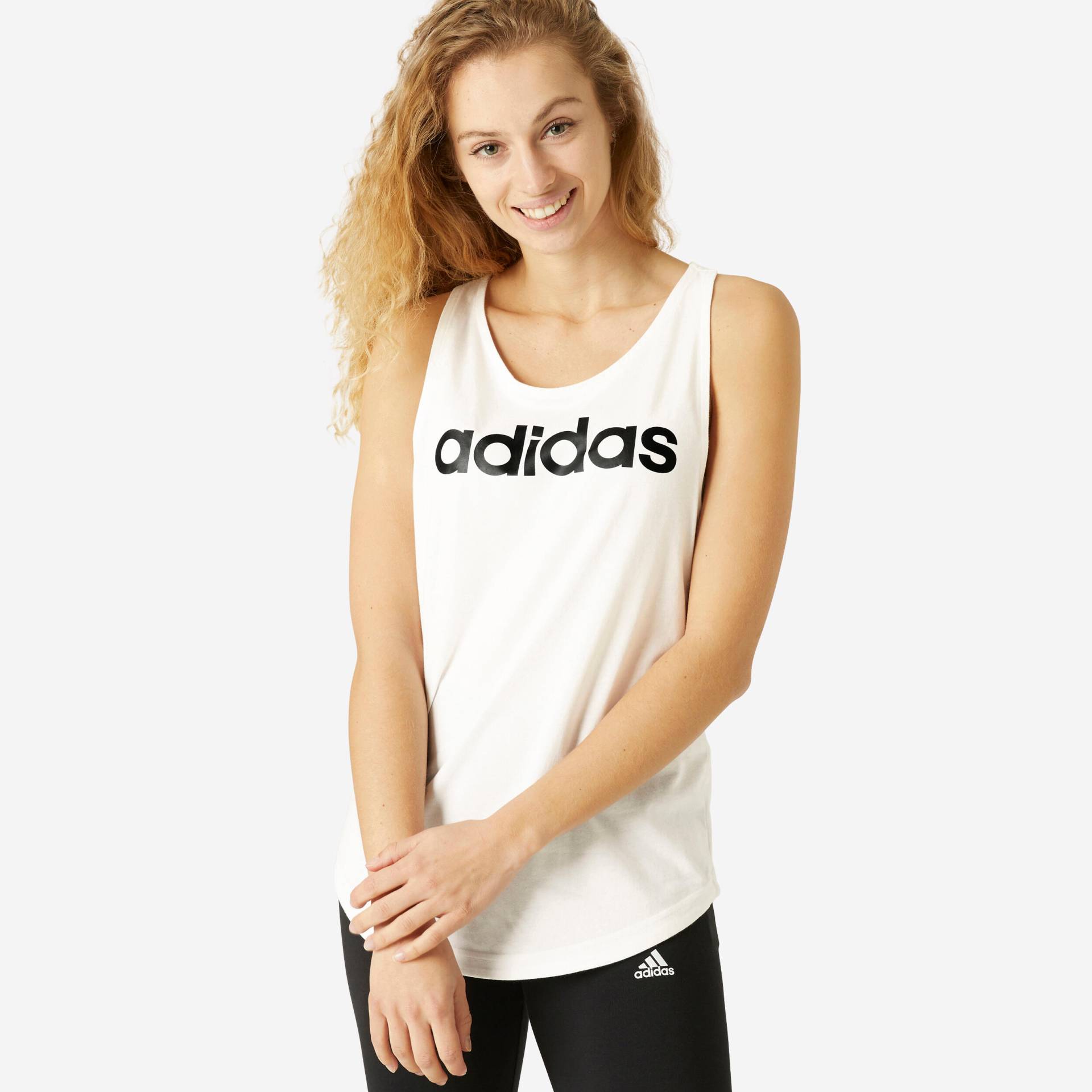 Adidas Top Damen - Linear weiss von Adidas