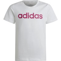 adidas Essentials Linear Logo Cotton Slim Fit T-Shirt Kinder 001A - white/selufu 170 von adidas Sportswear