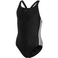 adidas Fit Suite 3-Streifen Badeanzug Mädchen schwarz/weiß 104 von adidas performance