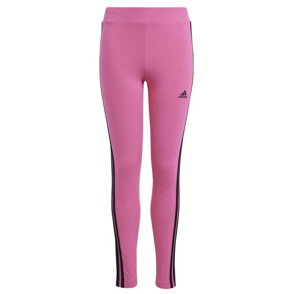 adidas - Girl's Essentials 3-Stripes Cotton Tight - Leggings Gr 128 rosa von Adidas