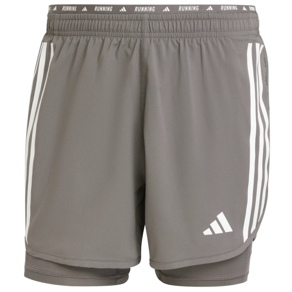 adidas - Own The Run 3-Stripes 2in1 Shorts - Laufshorts Gr L;M;S;XL;XXL grau;lila/blau;schwarz von Adidas