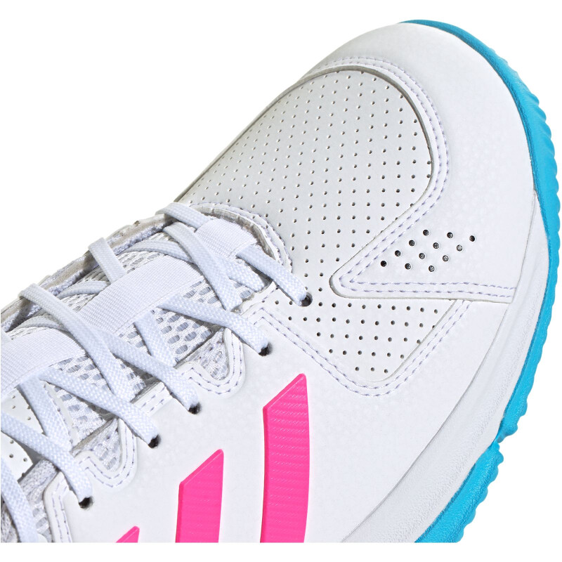 adidas Performance Court Flight Handballschuhe Damen JR8169 - cloud white/lucid pink/bright cyan 40 von adidas performance