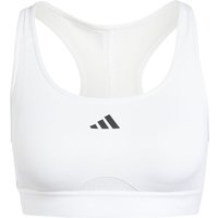 adidas Power Racer Medium 3-Stripes Sport-BH Damen in weiß, Größe: XL von Adidas