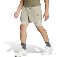 adidas Woven Power 2in1 Shorts Herren in beige von Adidas