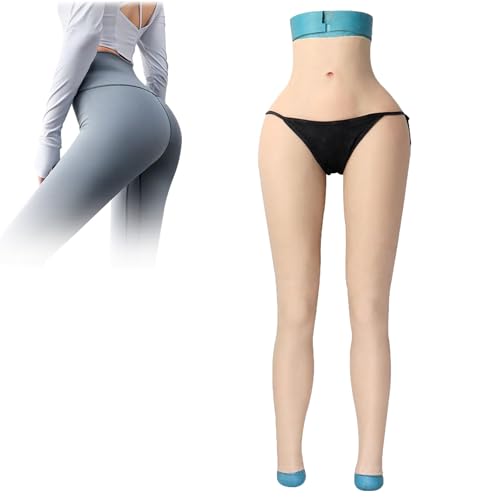 Adima Crossdressing Silikon Höschen Knöchellang Butt Lift Enhancer Unterwäsche Verstecken Gaff Boxershorts für Transgender,Elfenbein,Upgrade von Adima