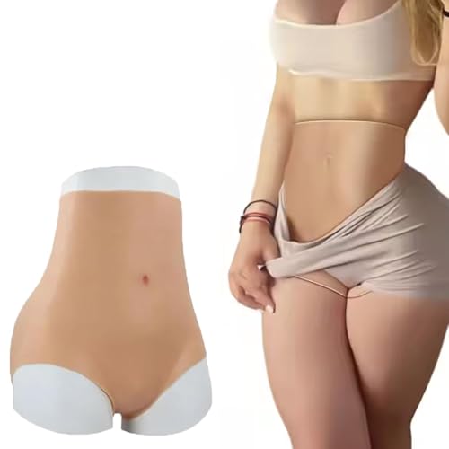 Adima Realistische Silikon Butt Enhancer Höschen Hohe Taille Hüftformer Hosen Push Up Control Triangel Shorts für Frauen,Natrual,One Size von Adima