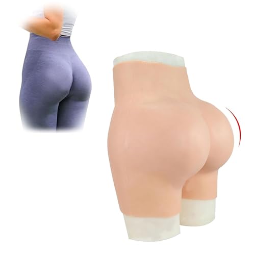 Adima Realistische Silikon Butt Panty Gesäß Shaper Enhancer Gefälschte Vagina Shorts Verstecken Gaff Boxershorts für Transgender,Braun,Upgrades von Adima