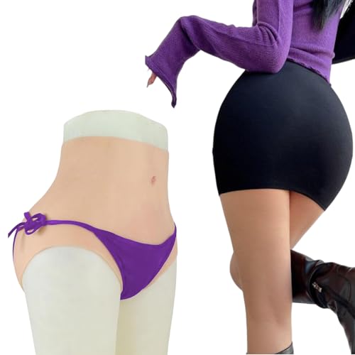 Adima Realistische Silikon Camel Toe Hosen Gefälschte vaginale Dreieckshosen Butt Lift gepolsterte Shapewear für Crossdresser Drag Queen,Braun,Basics von Adima