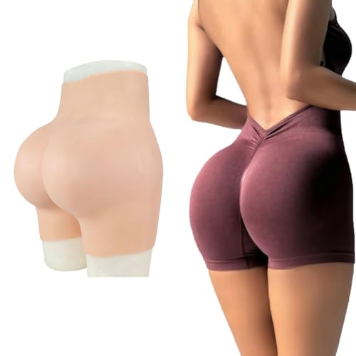 Adima Realistische Silikon Vagina Höschen Gefälschte Butt Pads Control Enhancer Panty Verstecken Gaff Boxershorts für Crossdresser,Girly White,Basic von Adima